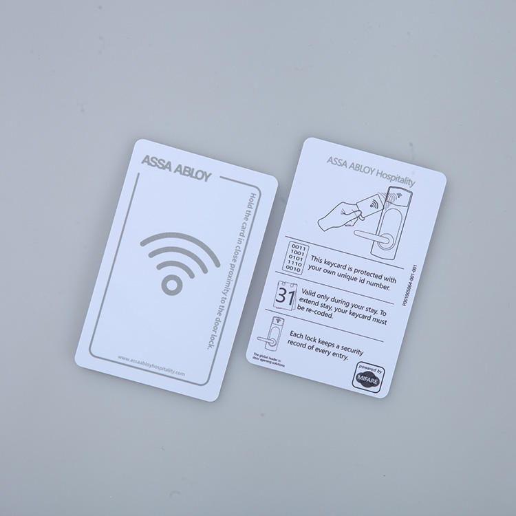 Custom-printed RFID hotel key card